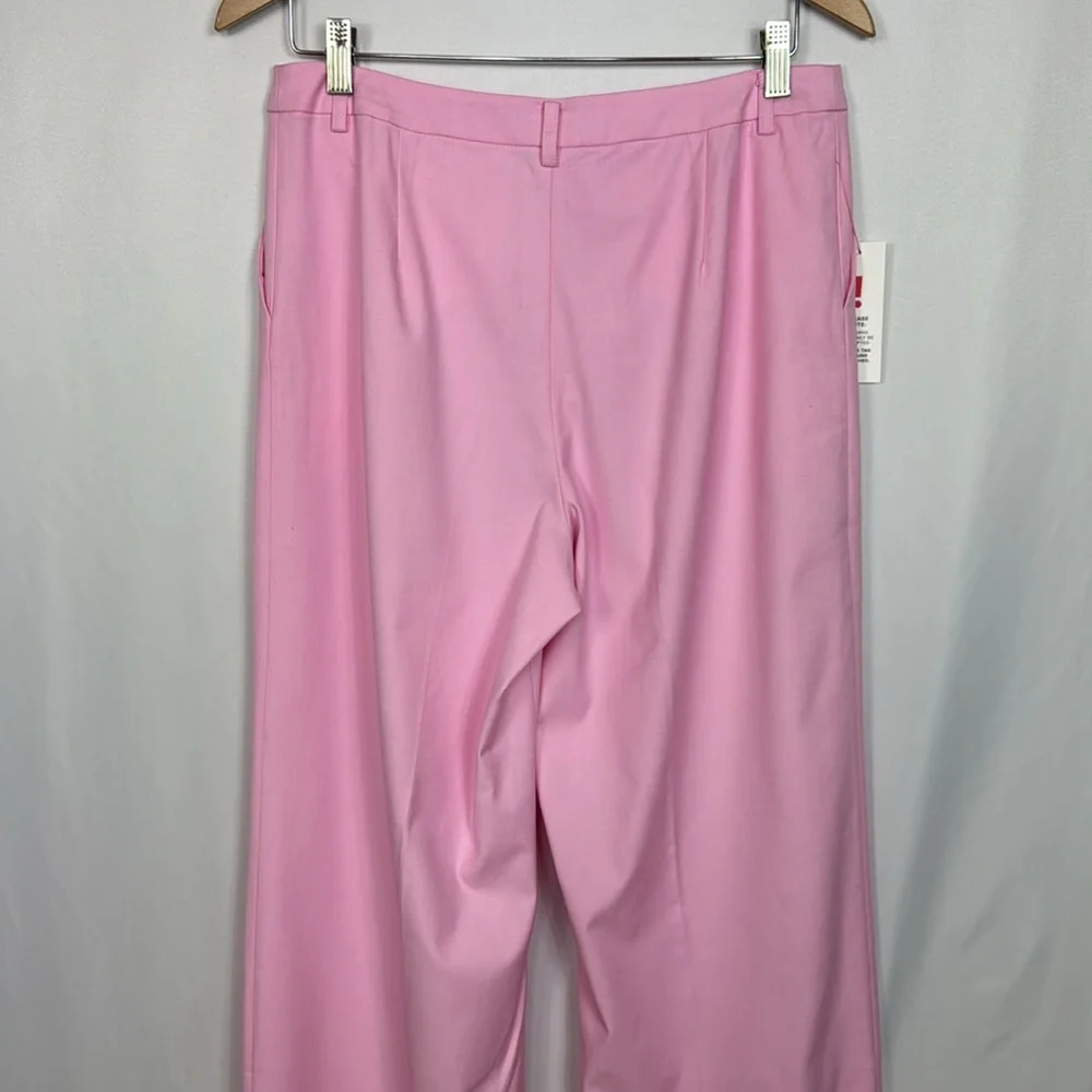 Bardot Callista  High Rise Pleated‎ Wide Leg Pants Size L Women’s Lili Pink
